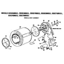 GE DDG4580GCL drum and duct assembly diagram
