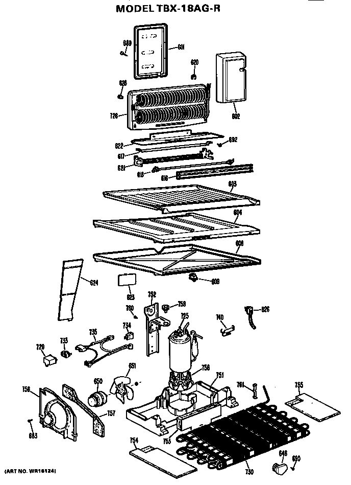 GE TBX18AGR unit parts diagram