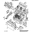 GE JBP23*J1 main body/cooktop/controls diagram