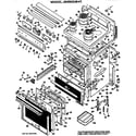 GE JB490G*H1 main body/cooktop/controls diagram