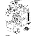 GE JAS01*J1 main body/cooktop/controls diagram