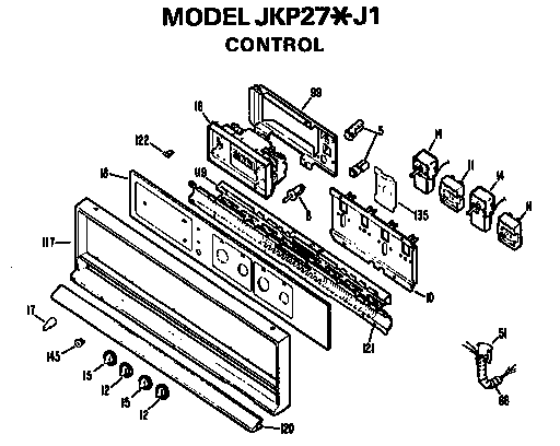 GE JKP27J1 controls diagram