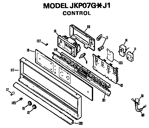GE JKP07G*J1 controls diagram