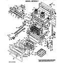 GE JBP26*J1 main body/cooktop/controls diagram