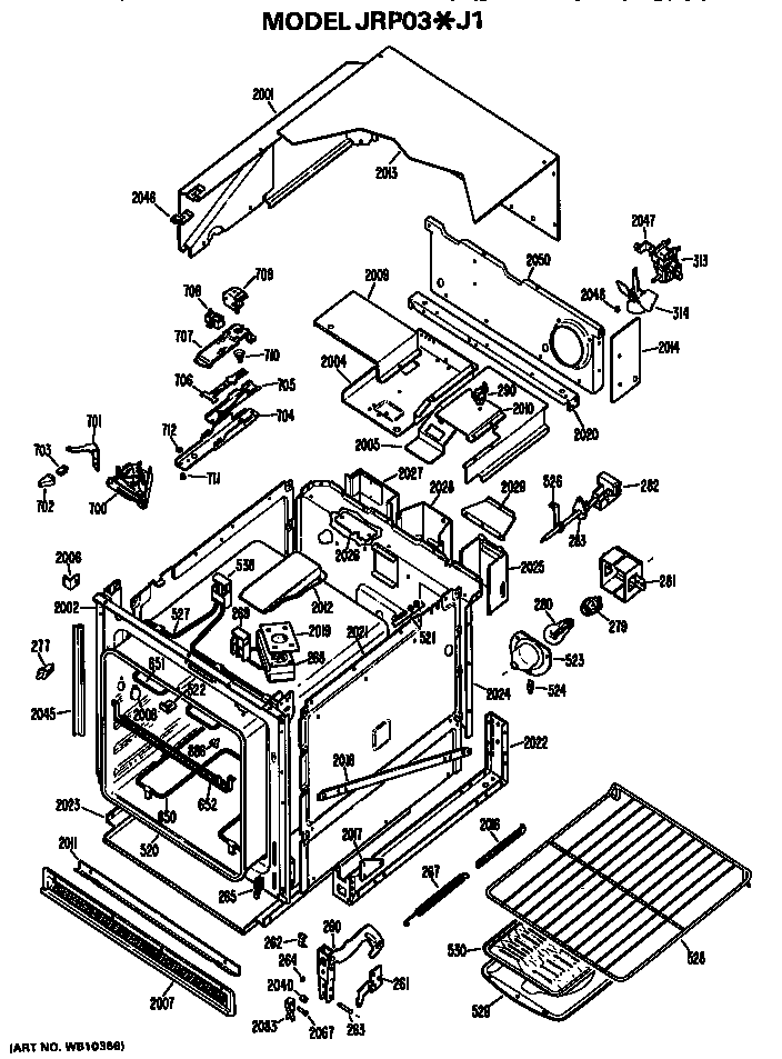 GE JRP03*J1 main body diagram