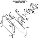 GE DDC5000FAL cabinet front diagram