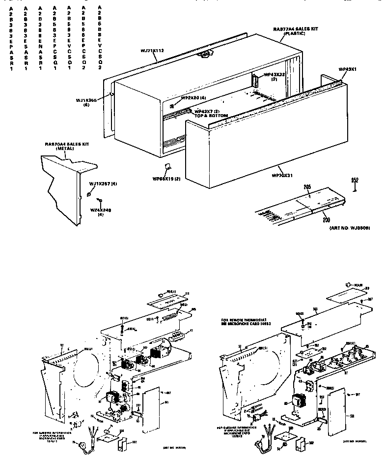 GE A2B383ESASR1 control box/cabinet diagram