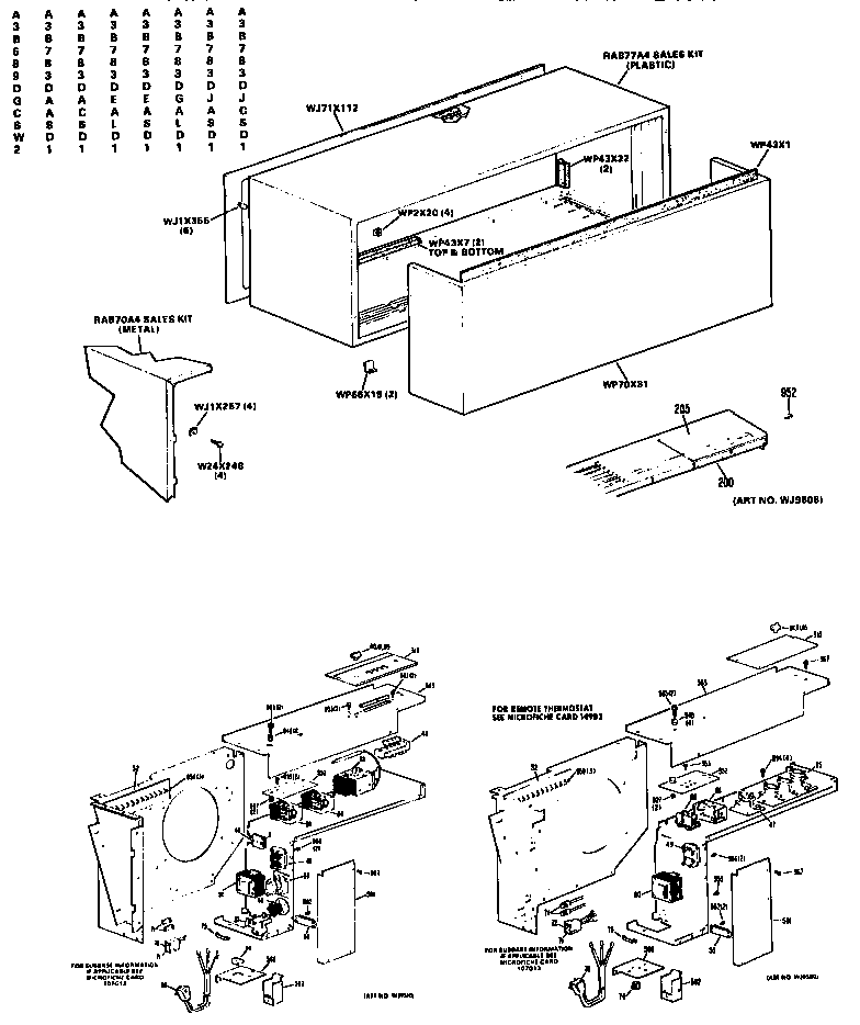 GE A3B783DEALD1 control box/cabinet diagram