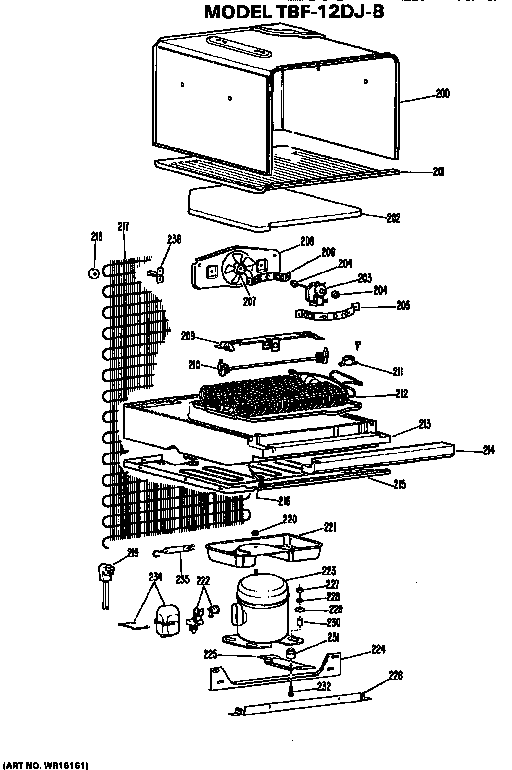 GE TBF12DJB unit parts diagram