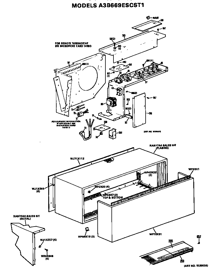 GE A3B669ESCST1 control box/cabinet diagram