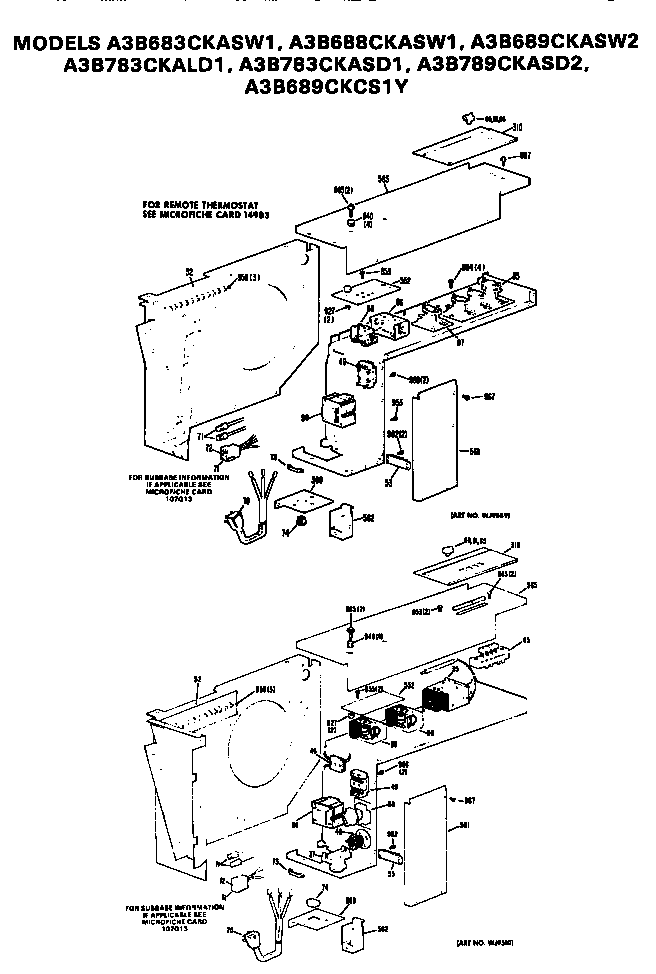 GE A3B688CKASW1 control box diagram