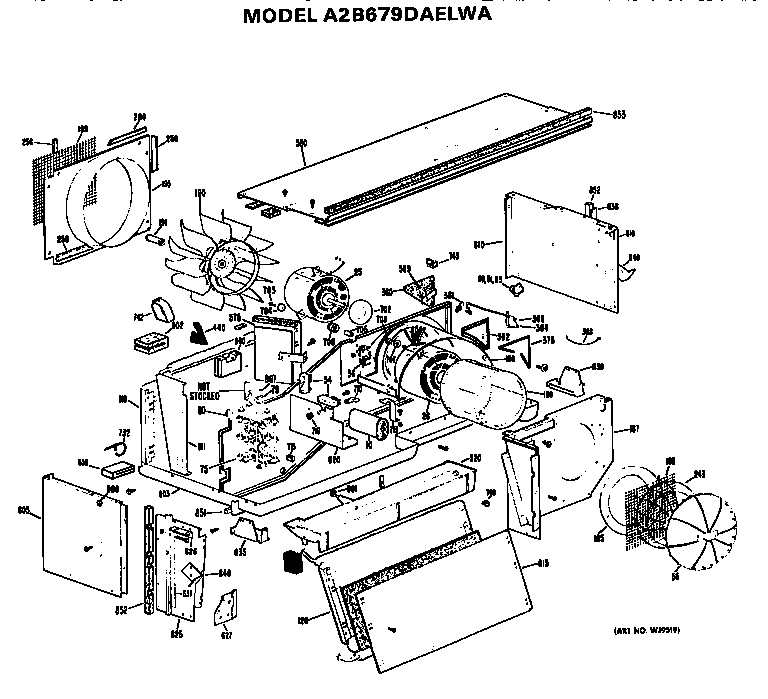 GE A2B679DAELWA replacement parts diagram