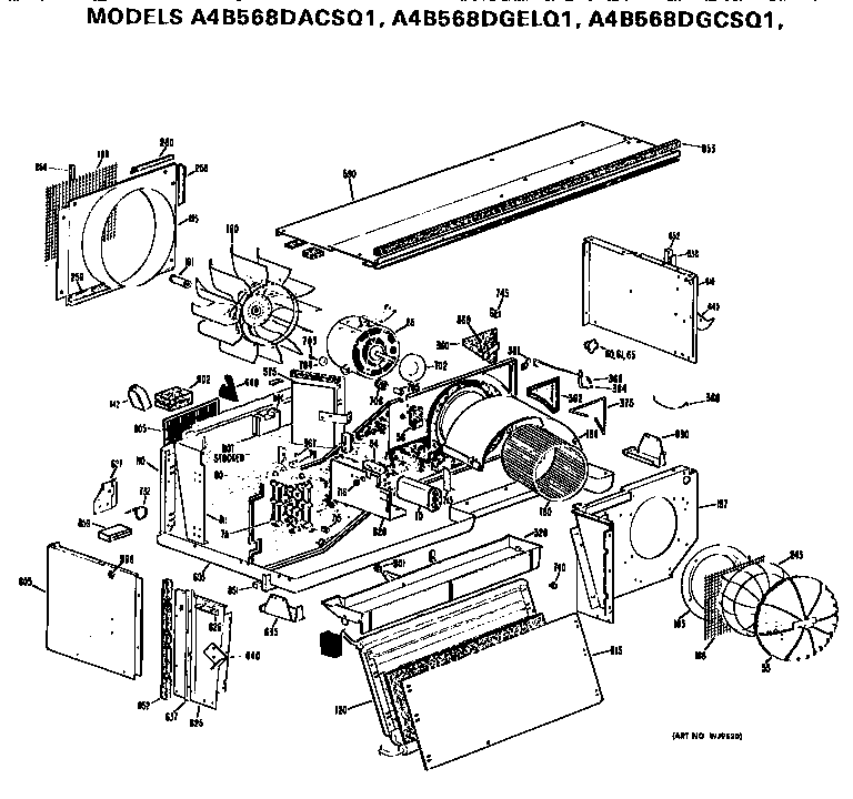 GE A4B568DGCSQ1 replacement parts diagram