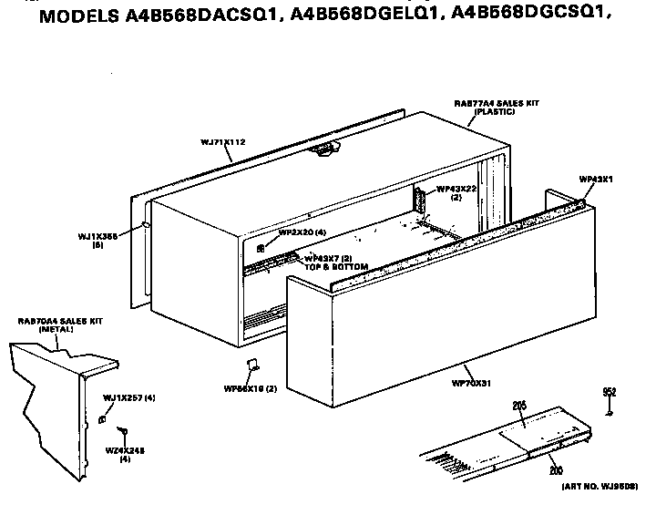 GE A4B568DGCSQ1 cabinet diagram