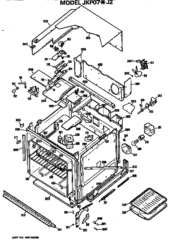 GE JKP07*J2 main body diagram