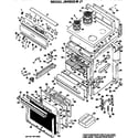 GE JB450G*J1 main body/cooktop/controls diagram