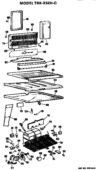 GE TBX23ZHC unit parts diagram