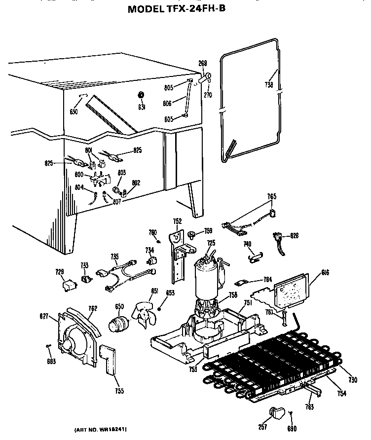 GE TFX24FHB unit parts diagram