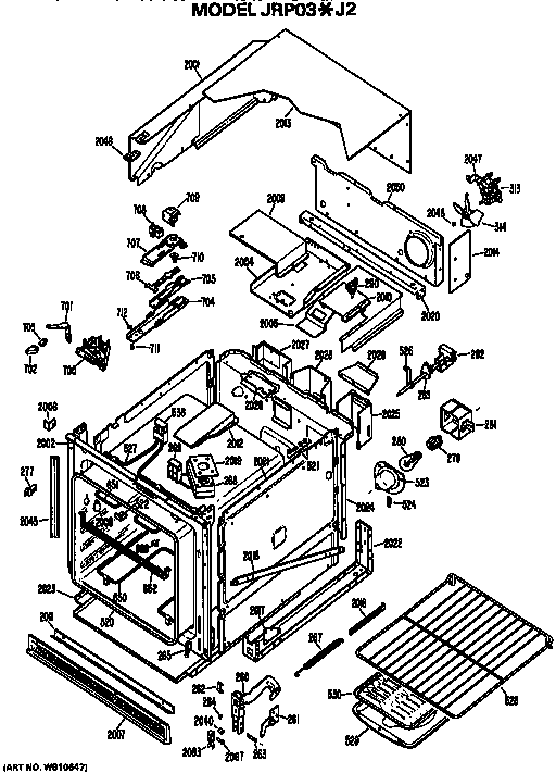 GE JRP03*J2 main body diagram