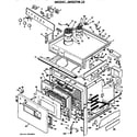 GE JMS07*J2 main body/cooktop/controls diagram
