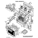 GE JBP26G*J3 main body/cooktop/controls diagram