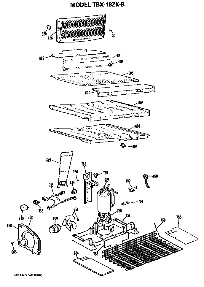 GE TBX18ZKBR unit parts diagram