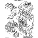 GE JSP27*J2 main body/cooktop/controls diagram