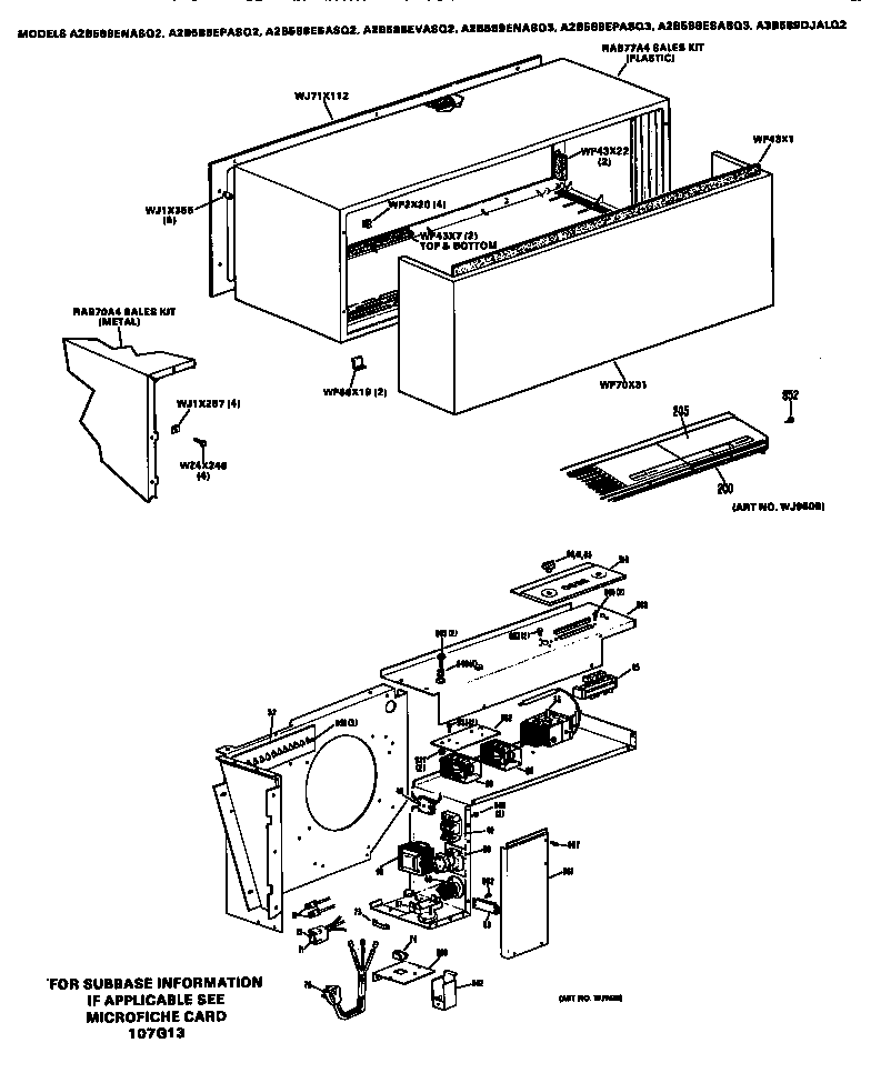 GE A2B589EPASQ3 control box/cabinet-image only diagram