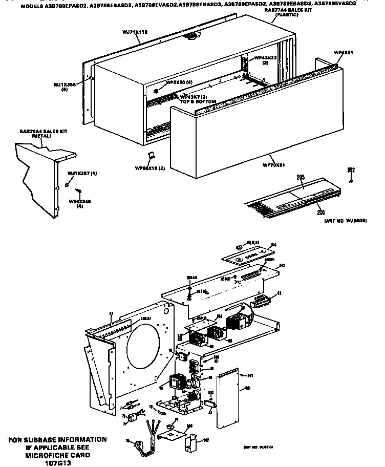 GE A3B789ESASD3 control box/cabinet diagram