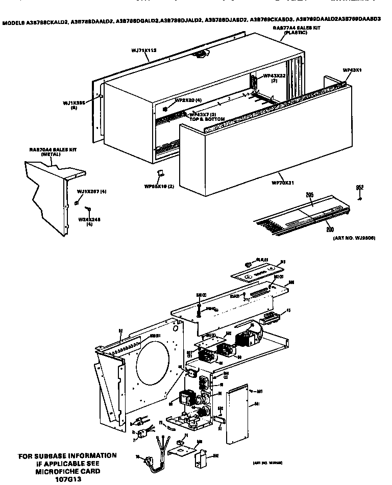 GE A3B789CKASD3 control box/cabinet diagram