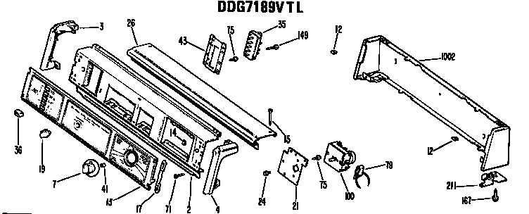 GE DDG4580GDL backsplash for ddg7189vtl diagram