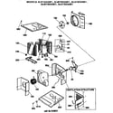 GE AVX21DAM1 base pan and condenser assembly diagram
