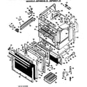 GE JSP49G1J3 main body/cooktop diagram
