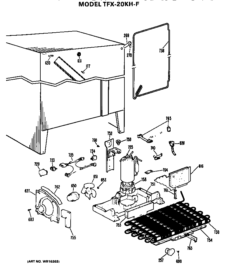 GE TFX20KHF unit parts diagram