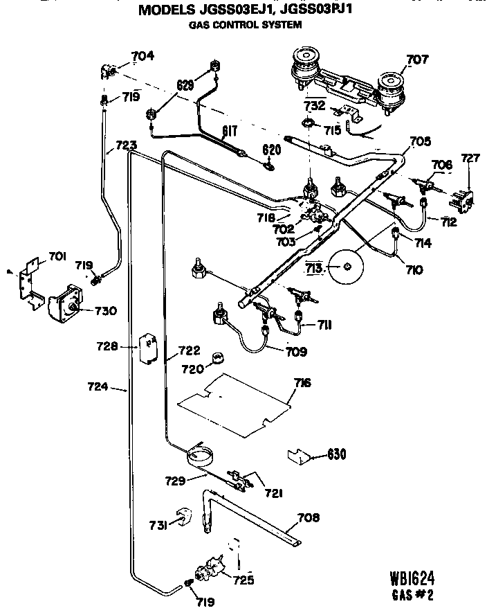 GE JGSS03PJ1 gas control system diagram