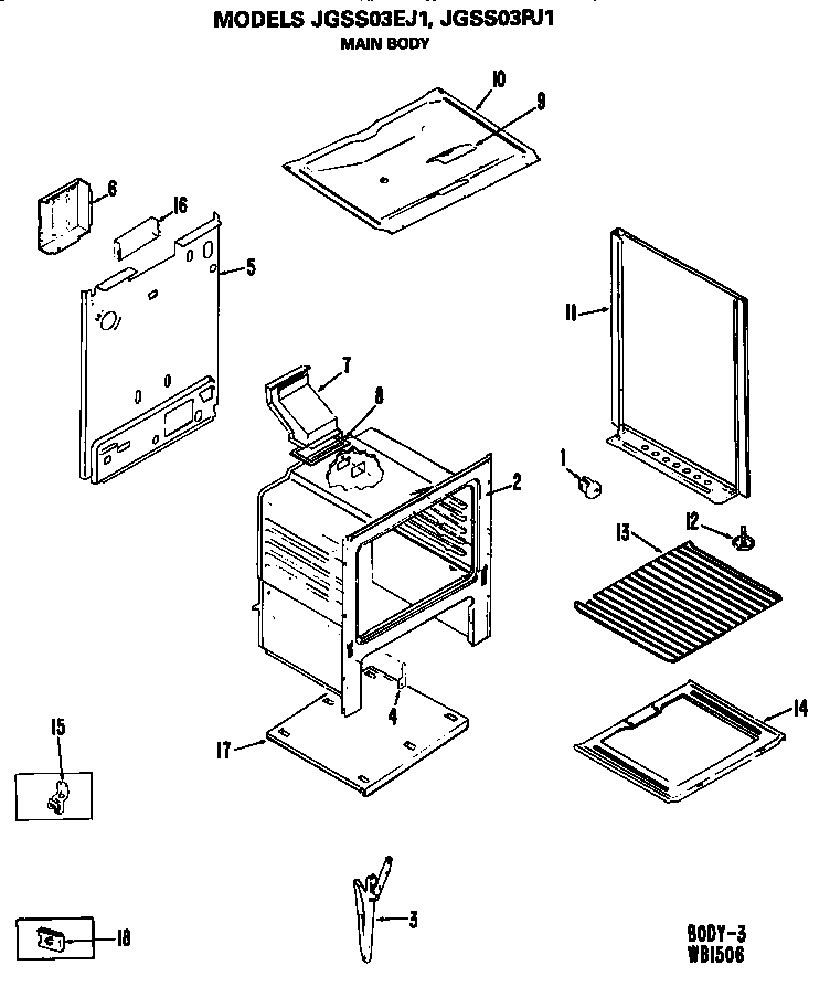 GE JGSS03PJ1 main back diagram