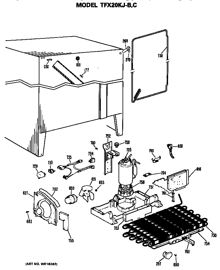 GE TFX20KJB unit parts diagram