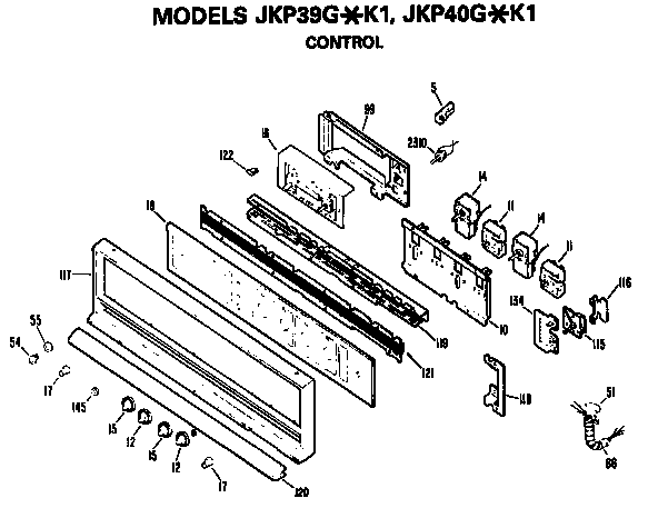 GE JKP40G*K1 control diagram