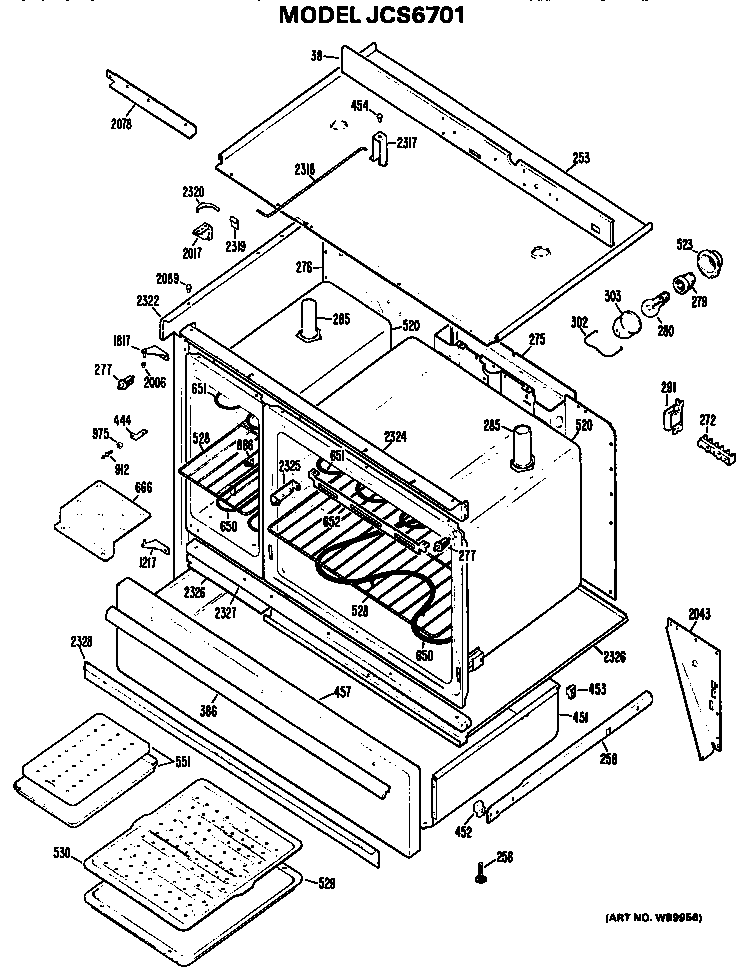 GE JCS6701 main body diagram