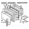 GE JET3400D1 door parts diagram