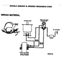 GE JEM23E01 wiring material diagram