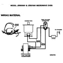 GE JEM20001 wiring material diagram