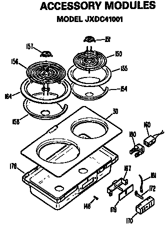 GE JP672B9K1 accessory modules diagram