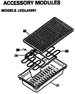 GE JP672B9K1 accessory modules diagram