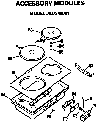 GE JP672B9K1 accessory modules diagram
