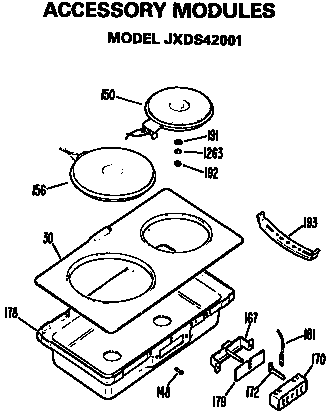 GE JP372B9K2 accessory modules diagram