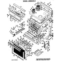 GE JB450G*J3 main body/cooktop/controls diagram