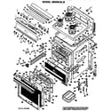 GE JB550G*J3 main body/cooktop/controls diagram