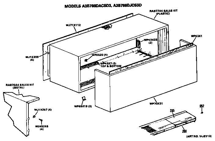 GE A3B789DEAL1Y cabinet diagram
