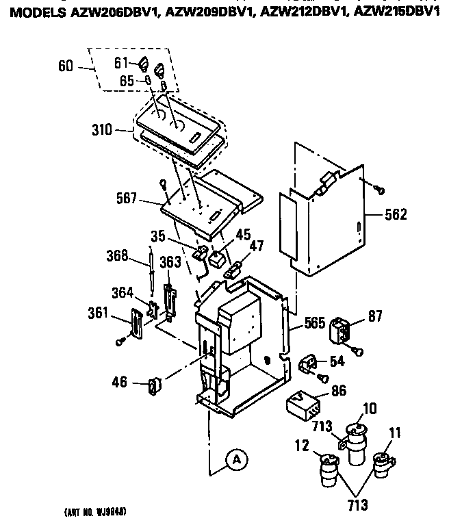 GE AZW206DBV1 control box diagram